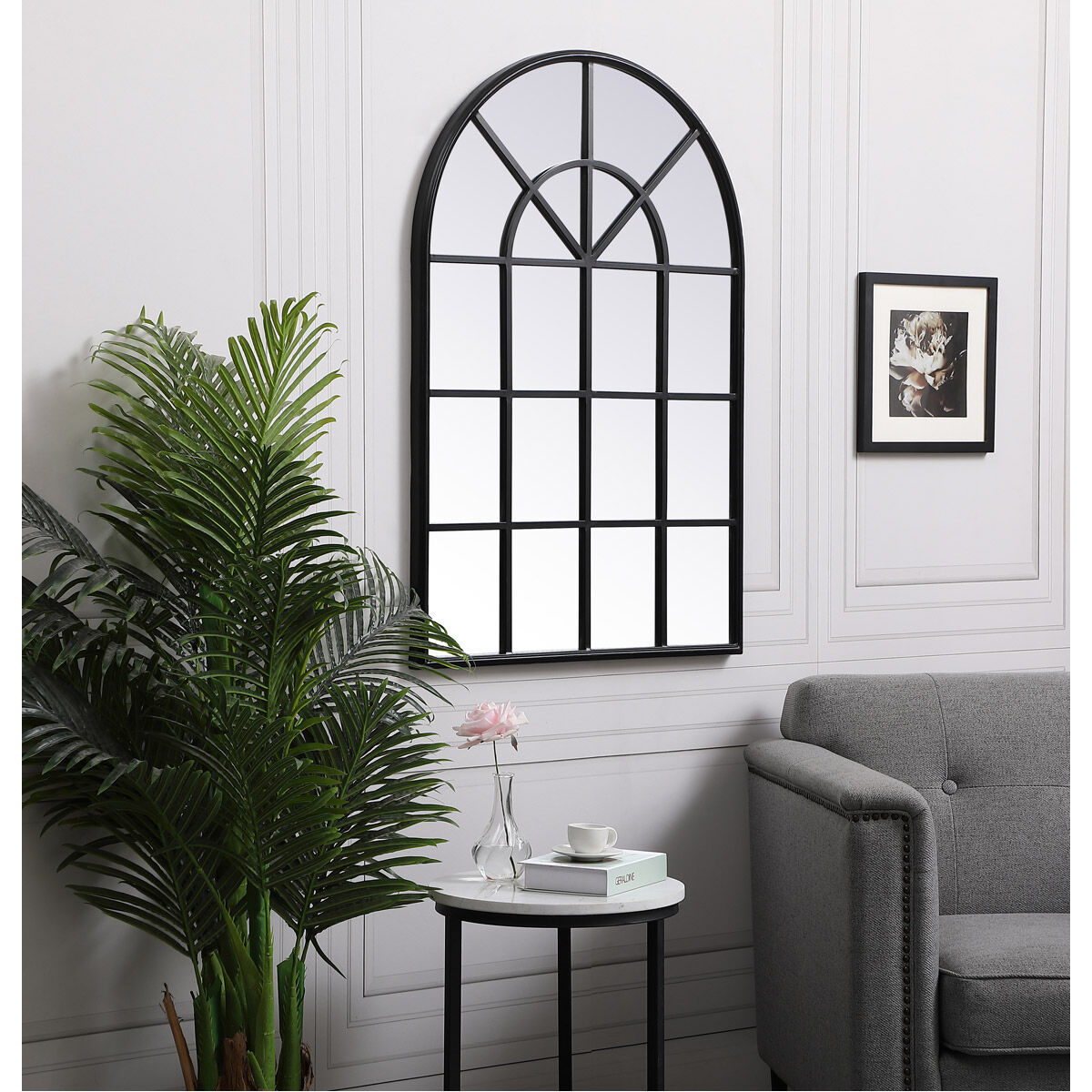 Motif 42 X 28 inch Black Wall Mirror