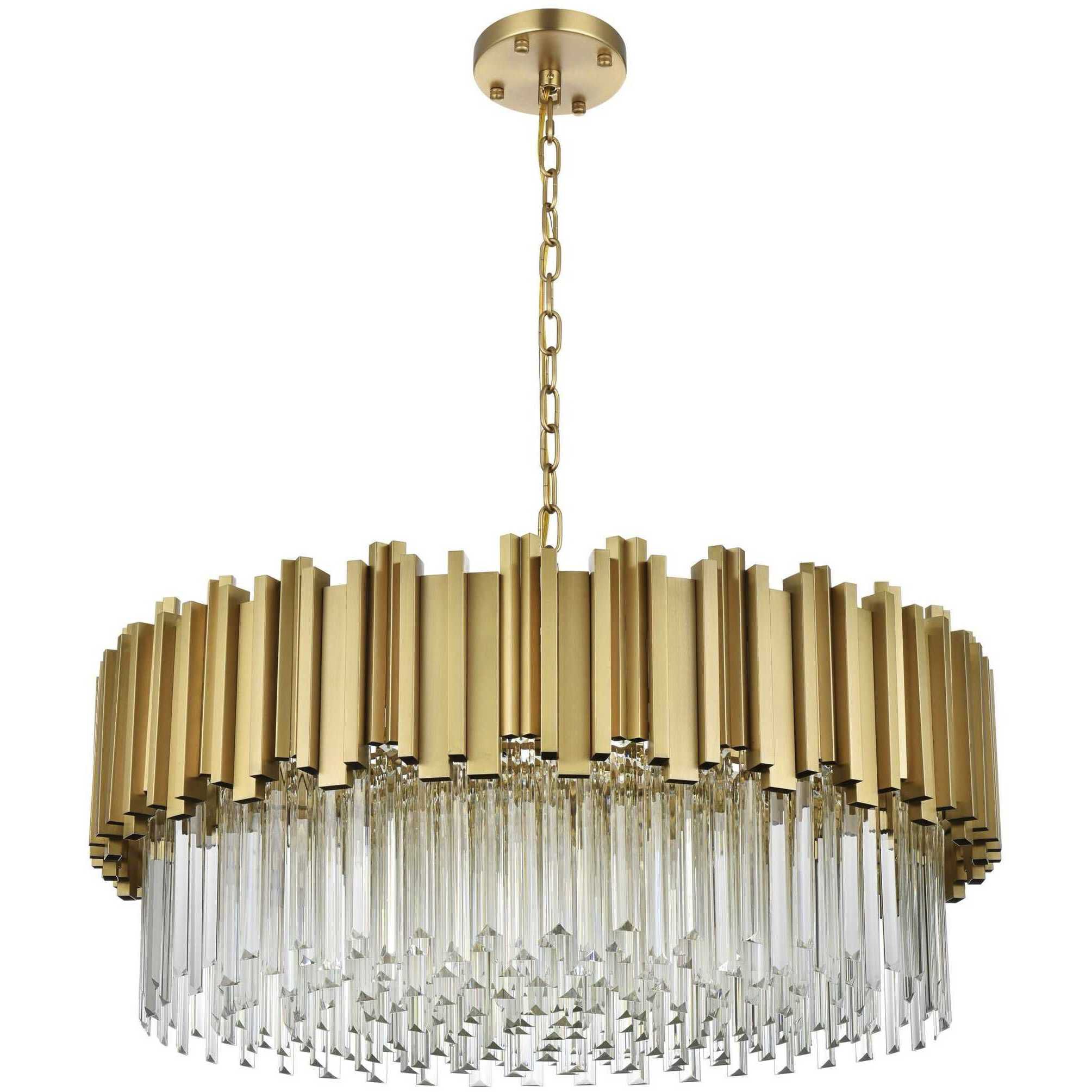 Willow 10 Light 32 inch Satin Gold Chandelier Ceiling Light