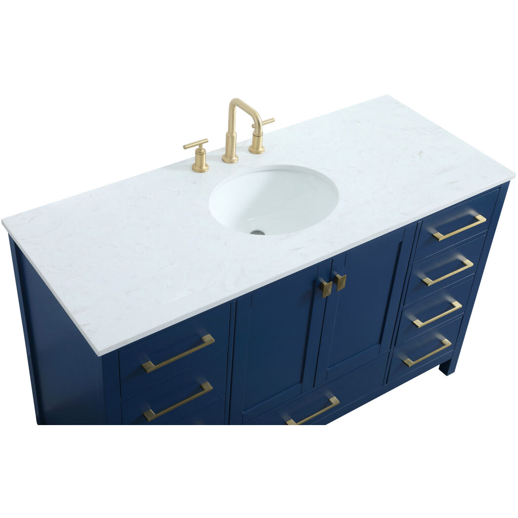 Irene 54 X 22 X 34 inch Blue Vanity Sink Set