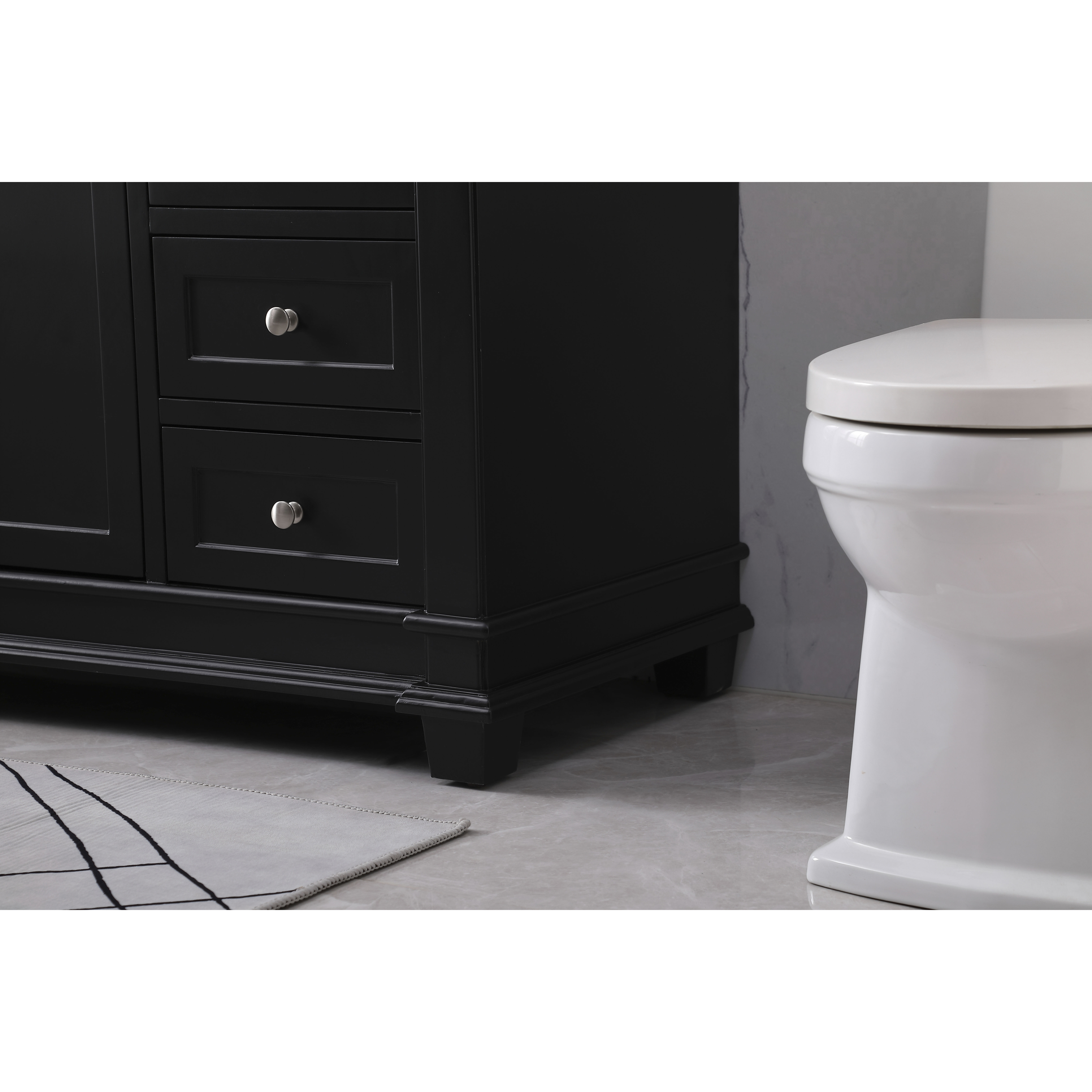 Wesley 60 X 22 X 35 inch Black Vanity Sink Set