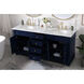 Wesley 72 X 22 X 35 inch Blue Vanity Sink Set