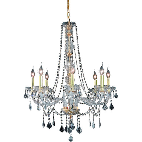 Verona 8 Light 28 inch Gold Dining Chandelier Ceiling Light in Clear, Royal Cut