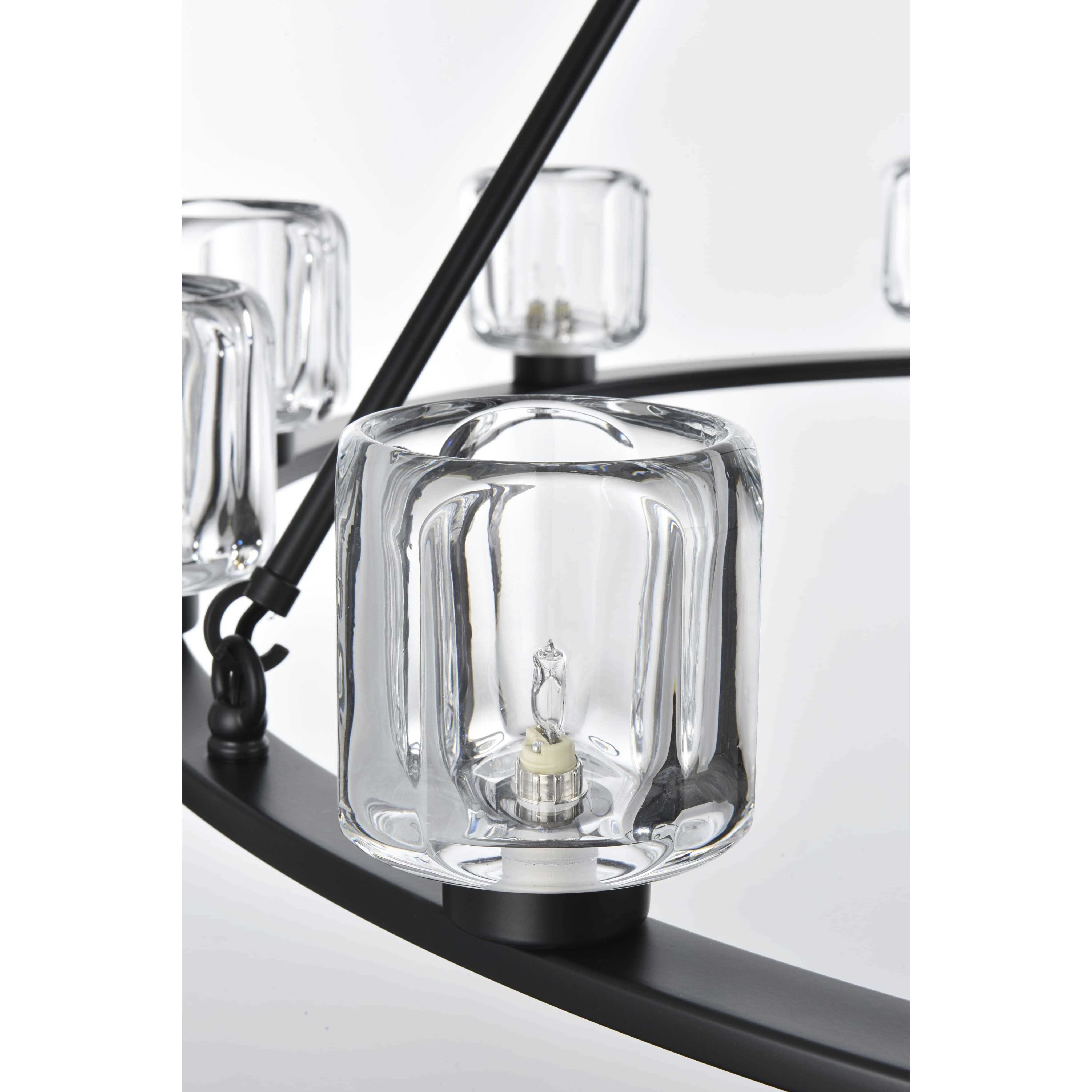 Cadence 12 Light 48 inch Black Chandelier Ceiling Light