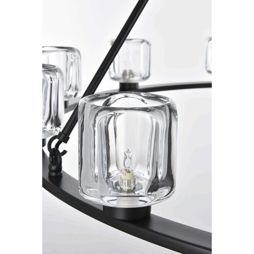 Cadence 12 Light 48 inch Black Chandelier Ceiling Light