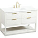 Larkin 48 X 22 X 34 inch White Vanity Sink Set