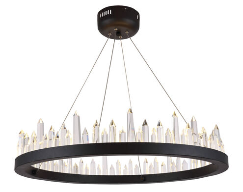 Malta LED 26 inch Satin Dark Grey Chandelier Ceiling Light, Urban Classic
