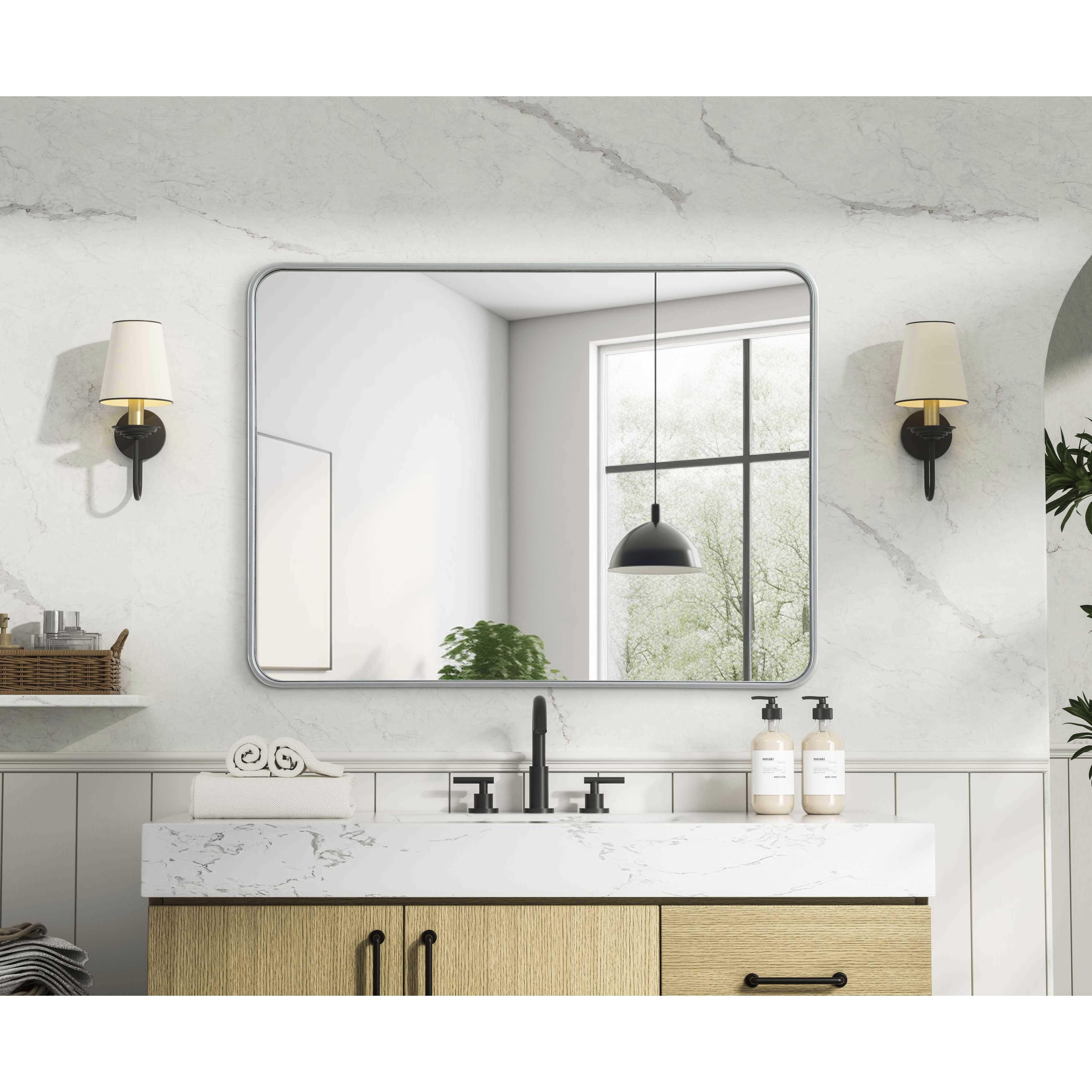 Remy 40 X 30 inch Silver Mirror