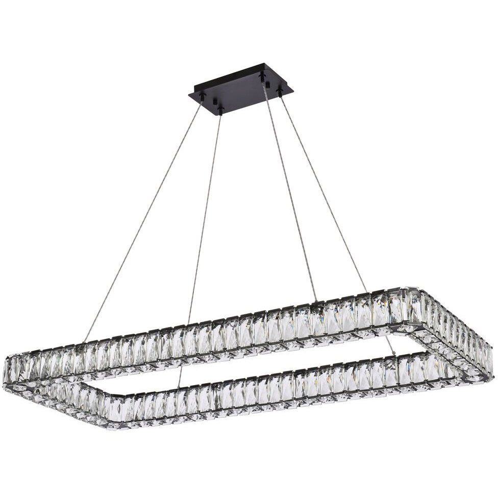 Monroe 1 Light 42 inch Black Pendant Ceiling Light