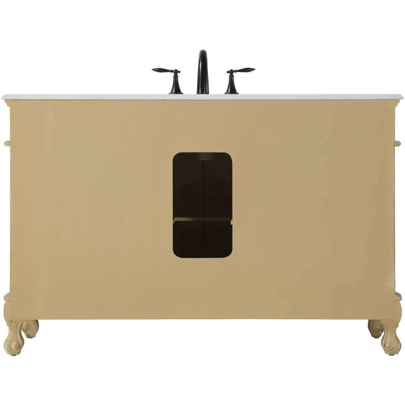Danville 54 X 36 inch Antique Beige Bathroom Vanity Cabinet