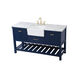 Clement 60 X 22 X 34.13 inch Blue Bathroom Vanity Cabinet