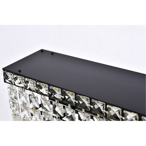 Maxime 6 Light 4.5 inch Black and Clear Wall Sconce Wall Light in Royal Cut
