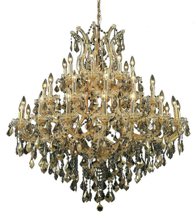 Maria Theresa 37 Light 44 inch Gold Foyer Ceiling Light in Golden Teak, Royal Cut