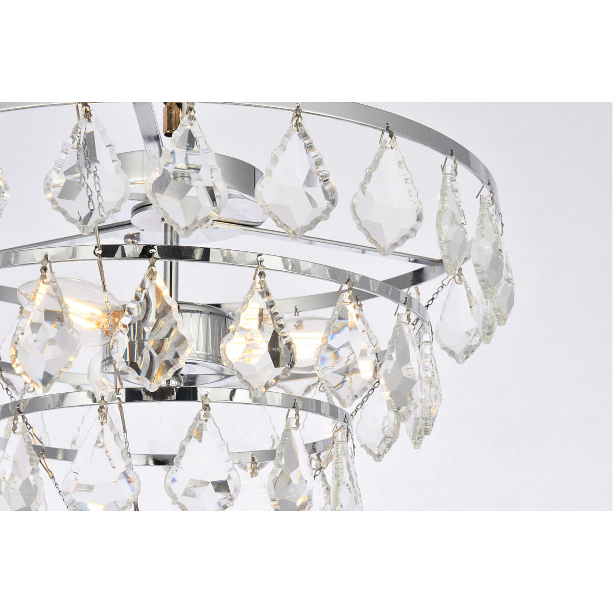 Ella 3 Light 14 inch Chrome Flush Mount Ceiling Light