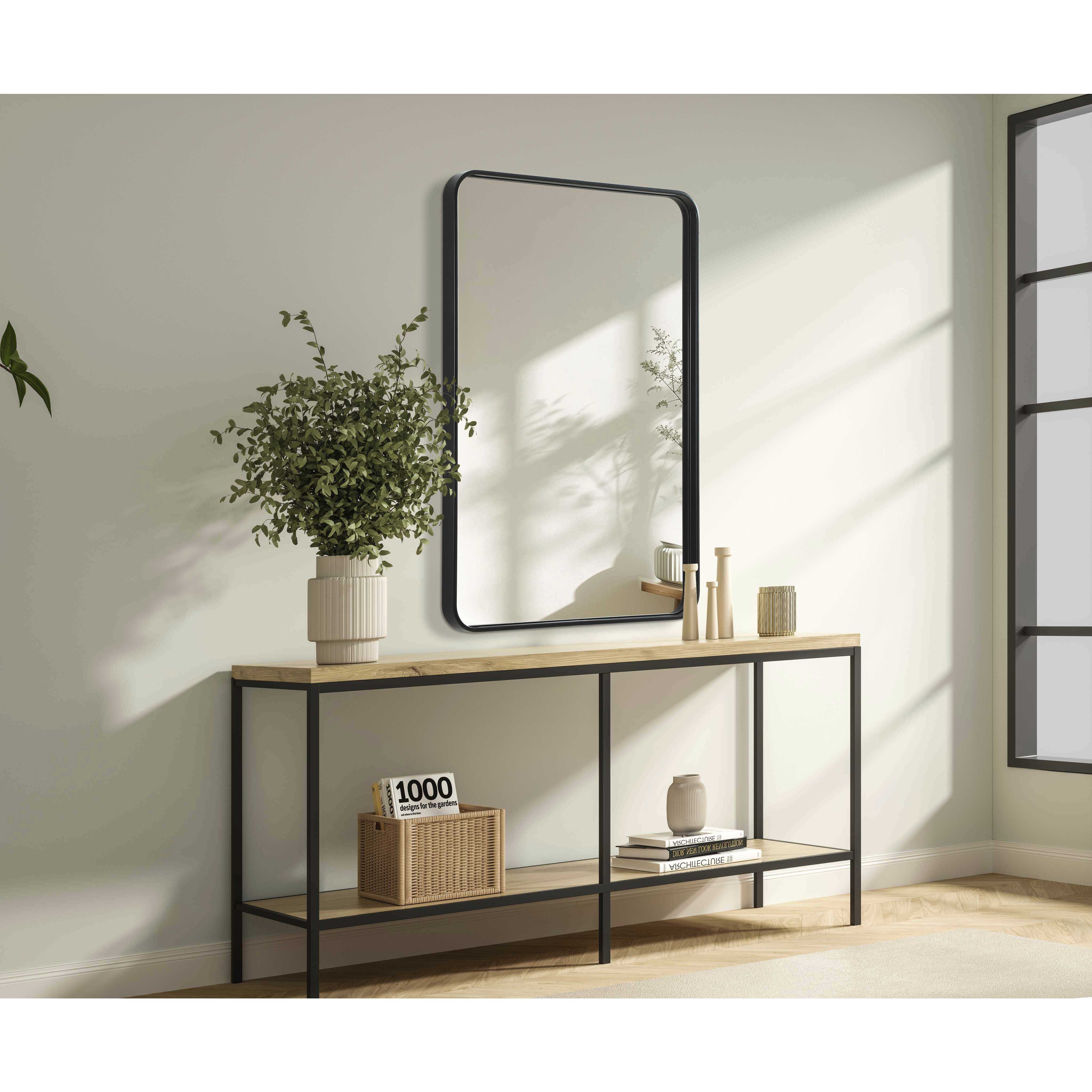 Remy 40 X 27 inch Black Mirror