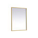 Pier 40 X 24 inch Brass LED Mirror