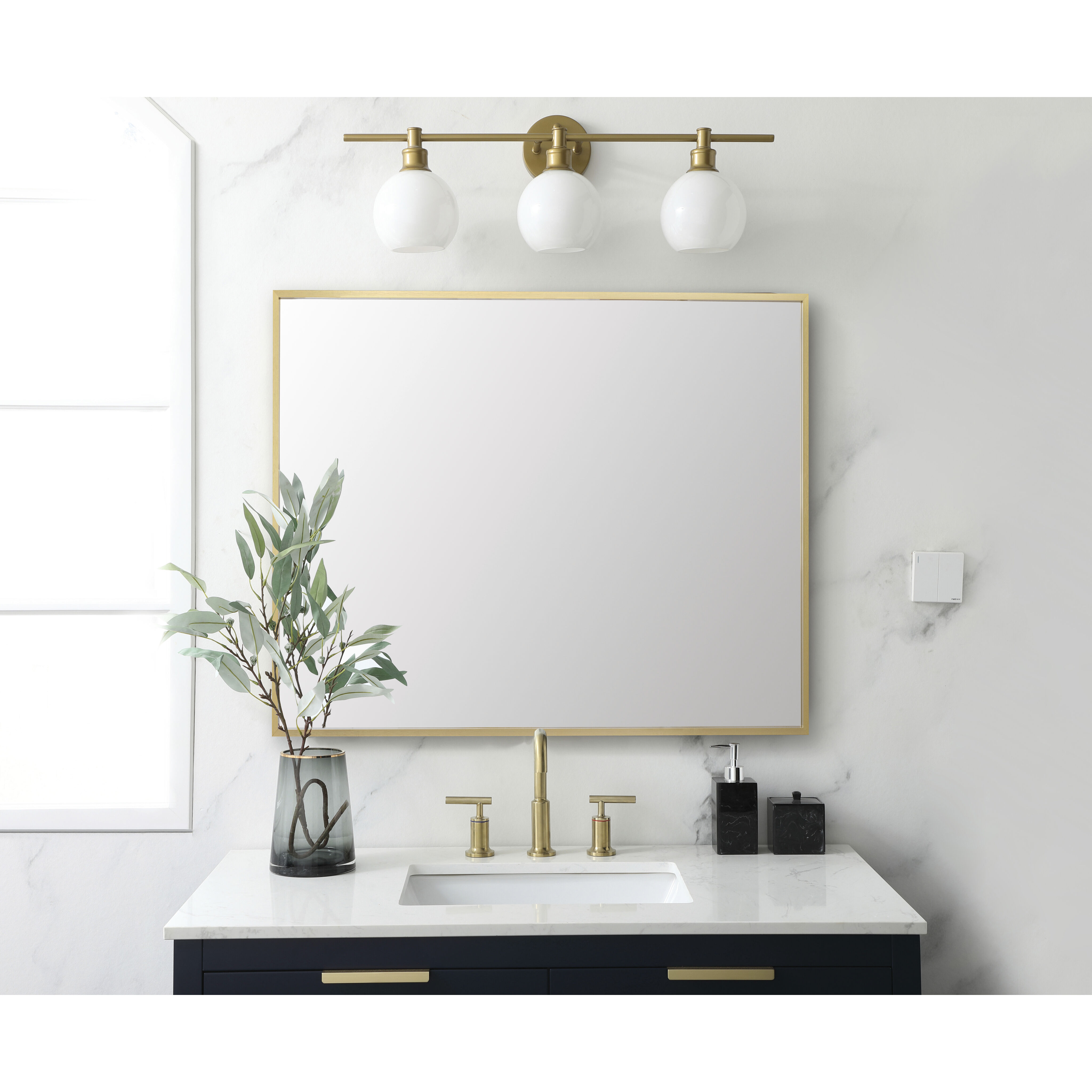 Grace 36 X 30 inch Gold Mirror