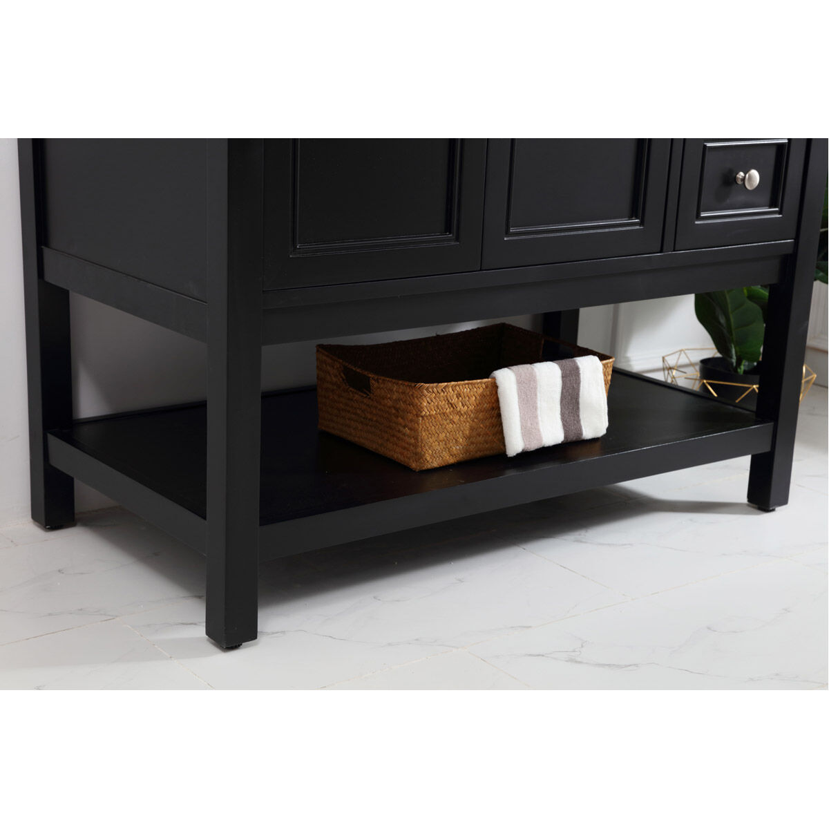 Metropolis 42 X 22 X 33.75 inch Black Vanity Sink Set