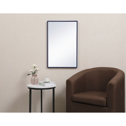 Elegant Lighting MR43648BL Blue Eternity 36 x 48 Rectangular Beveled  Metal Framed Bathroom Mirror 