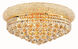 Primo 10 Light 20 inch Gold Flush Mount Ceiling Light in Royal Cut