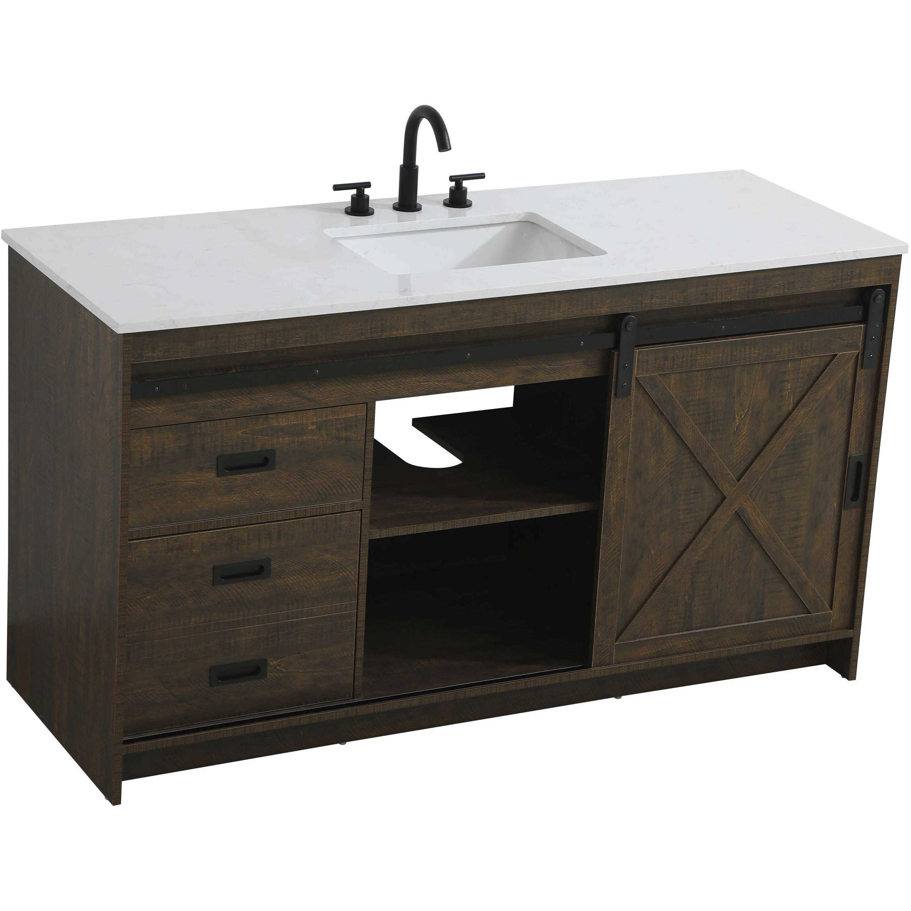 Austin 60 X 34 inch Expresso Bathroom Vanity Cabinet