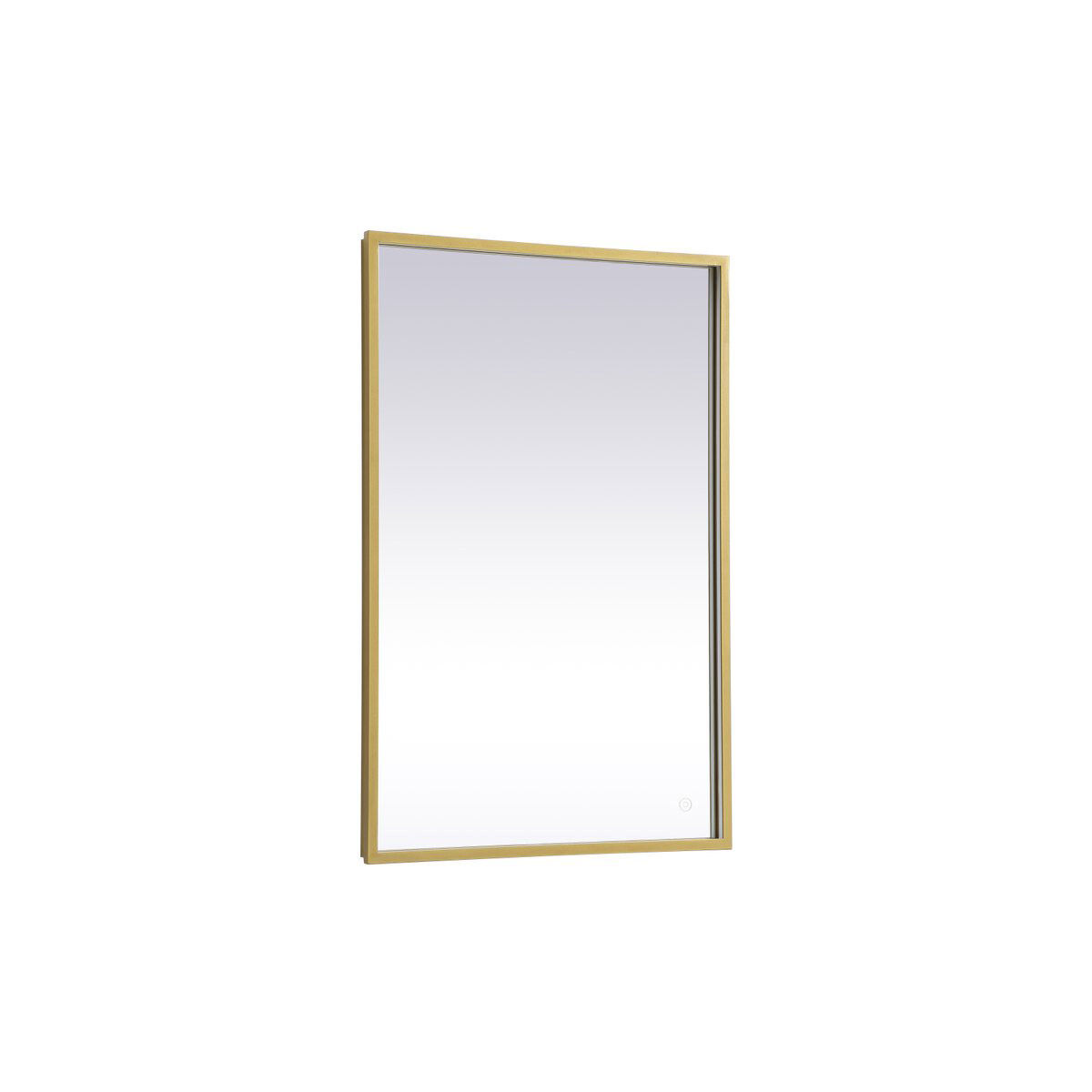 Pier 40 X 20 inch Brass LED Mirror