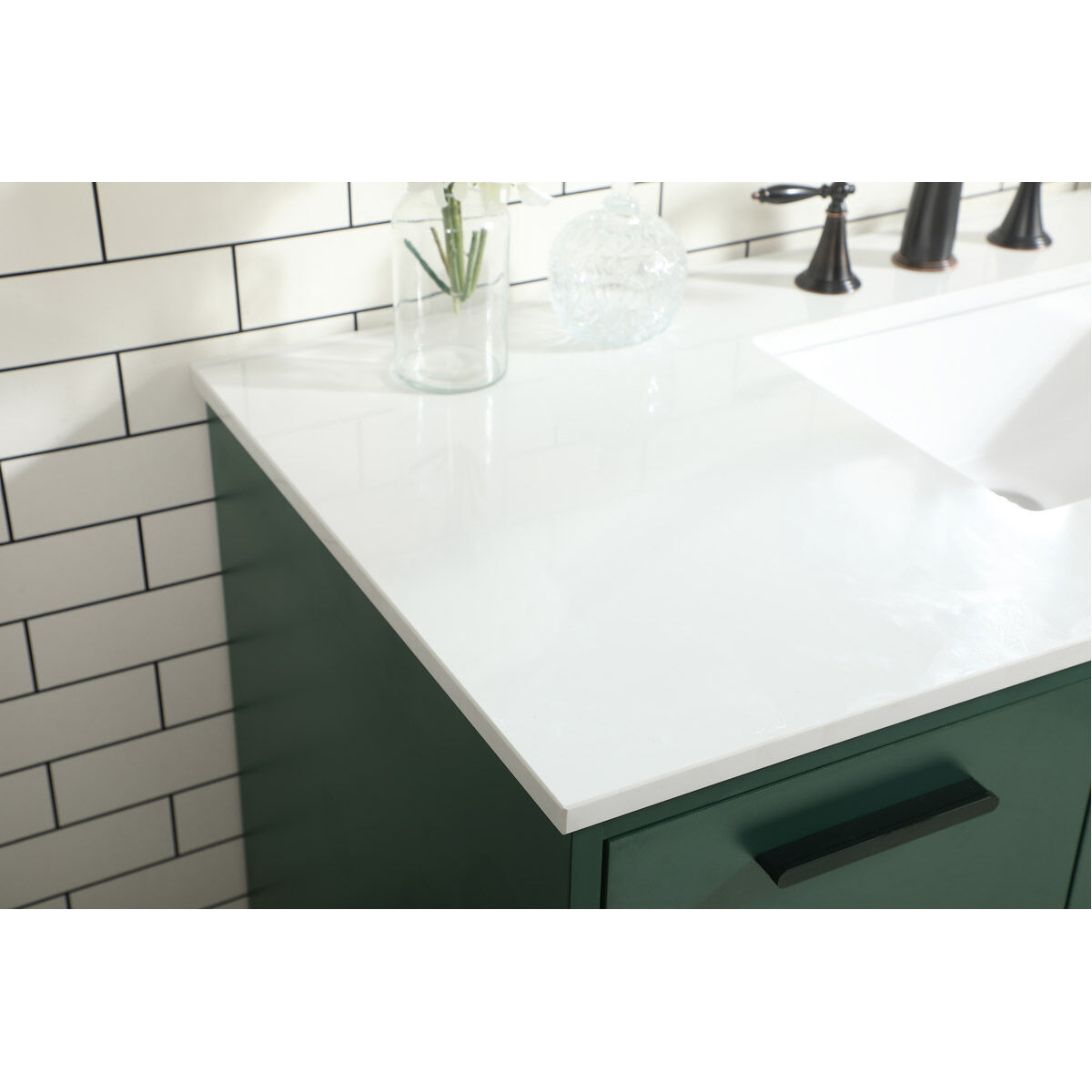 Baldwin 48 X 22 X 34 inch Green Vanity Sink Set