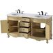 Danville 66 X 36 inch Antique Beige Bathroom Vanity Cabinet