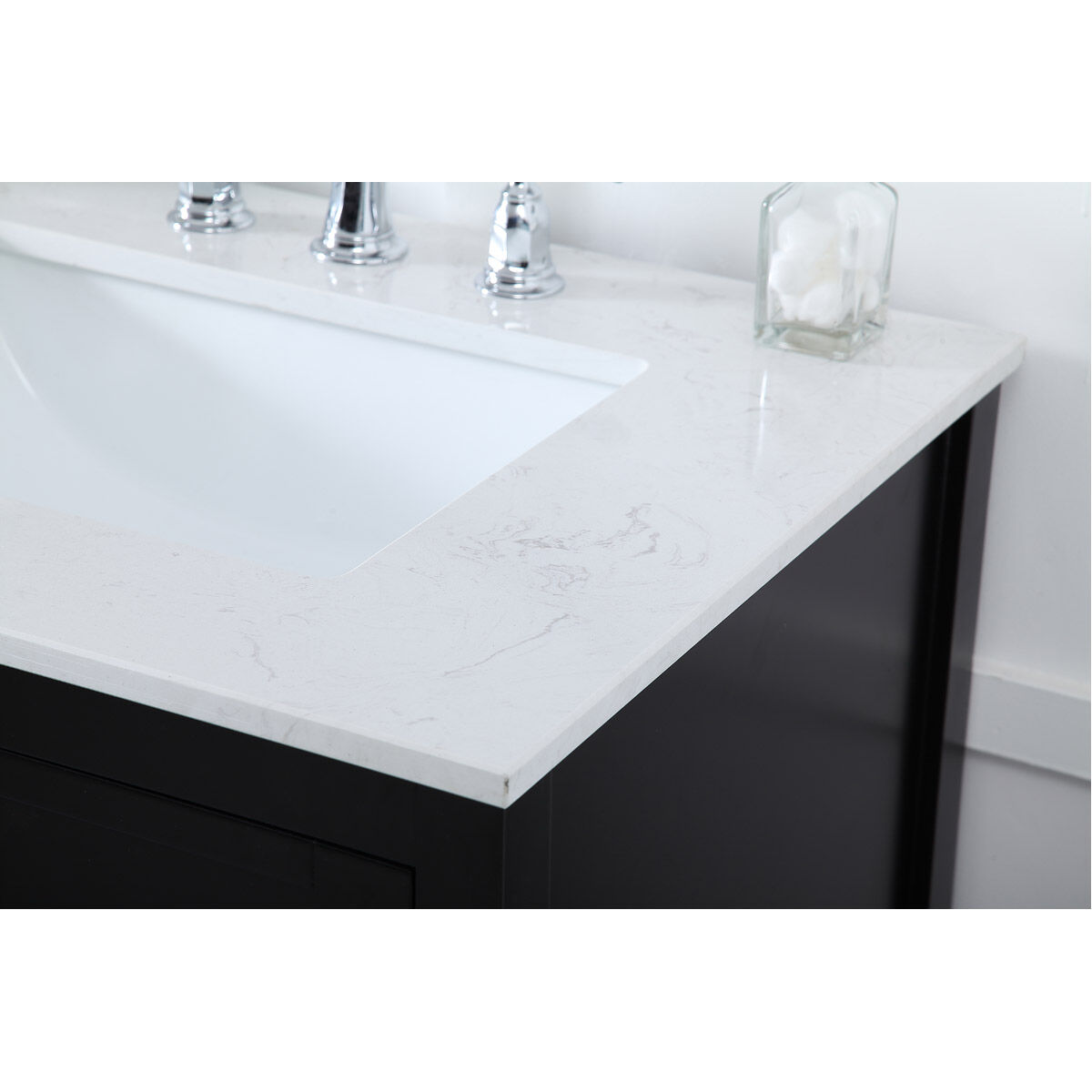 Theo 72 X 22 X 34 inch Black Vanity Sink Set