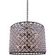 Madison 12 Light 36 inch Matte Black Pendant Ceiling Light in Clear, Smooth Royal Cut, Urban Classic