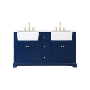Franklin 60 X 22 X 35 inch Blue Bathroom Vanity Cabinet