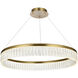 Rune 1 Light 32 inch Satin Gold Chandelier Ceiling Light