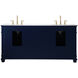 Wesley 72 X 22 X 35 inch Blue Vanity Sink Set