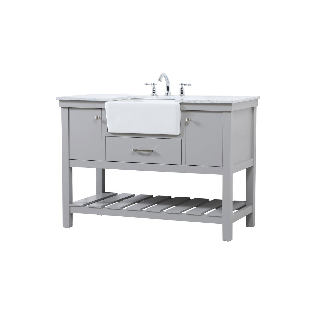 Clement 48 X 22 X 34 inch Grey Bathroom Vanity Cabinet