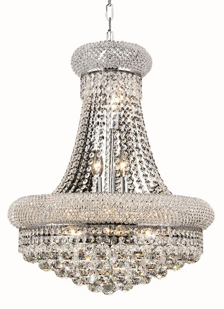 Primo 14 Light 20 inch Chrome Dining Chandelier Ceiling Light in Royal Cut