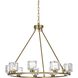 Cadence 9 Light 32 inch Satin Gold Chandelier Ceiling Light