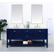 Metropolis 72 X 22 X 34 inch Blue Vanity Sink Set