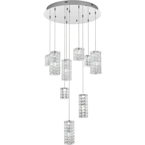 Aston 9 Light 24 inch Chrome Pendant Ceiling Light