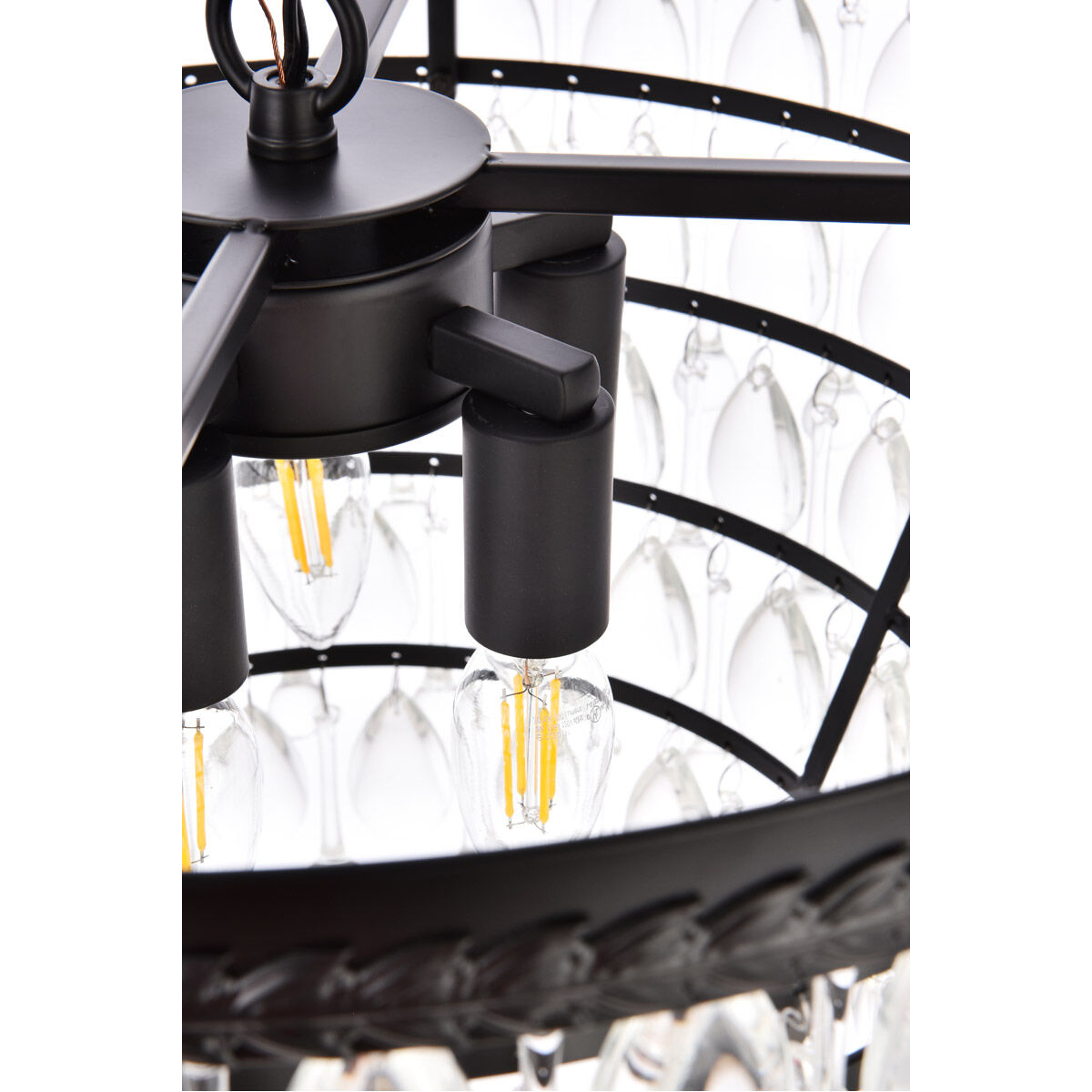 Nordic 5 Light 19 inch Black Pendant Ceiling Light