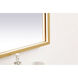 Pier 36 X 18 inch Brass LED Mirror