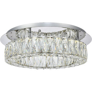 Monroe LED 18 inch Chrome Flush Mount Ceiling Light