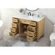 Park Avenue 48 X 21.5 X 35 inch Natural Wood Vanity Sink Set