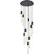 Aurora 9 Light 24 inch Black Chandelier Ceiling Light