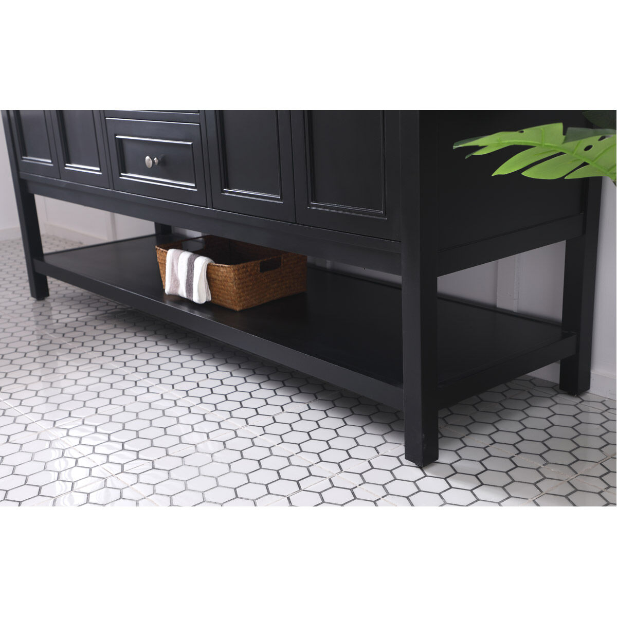 Metropolis 72 X 22 X 34 inch Black Vanity Sink Set