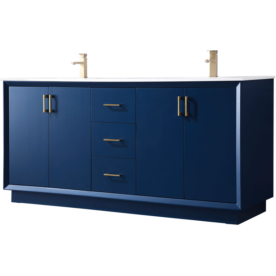 Hayes 72 X 22 X 35 inch Blue Vanity Sink Set