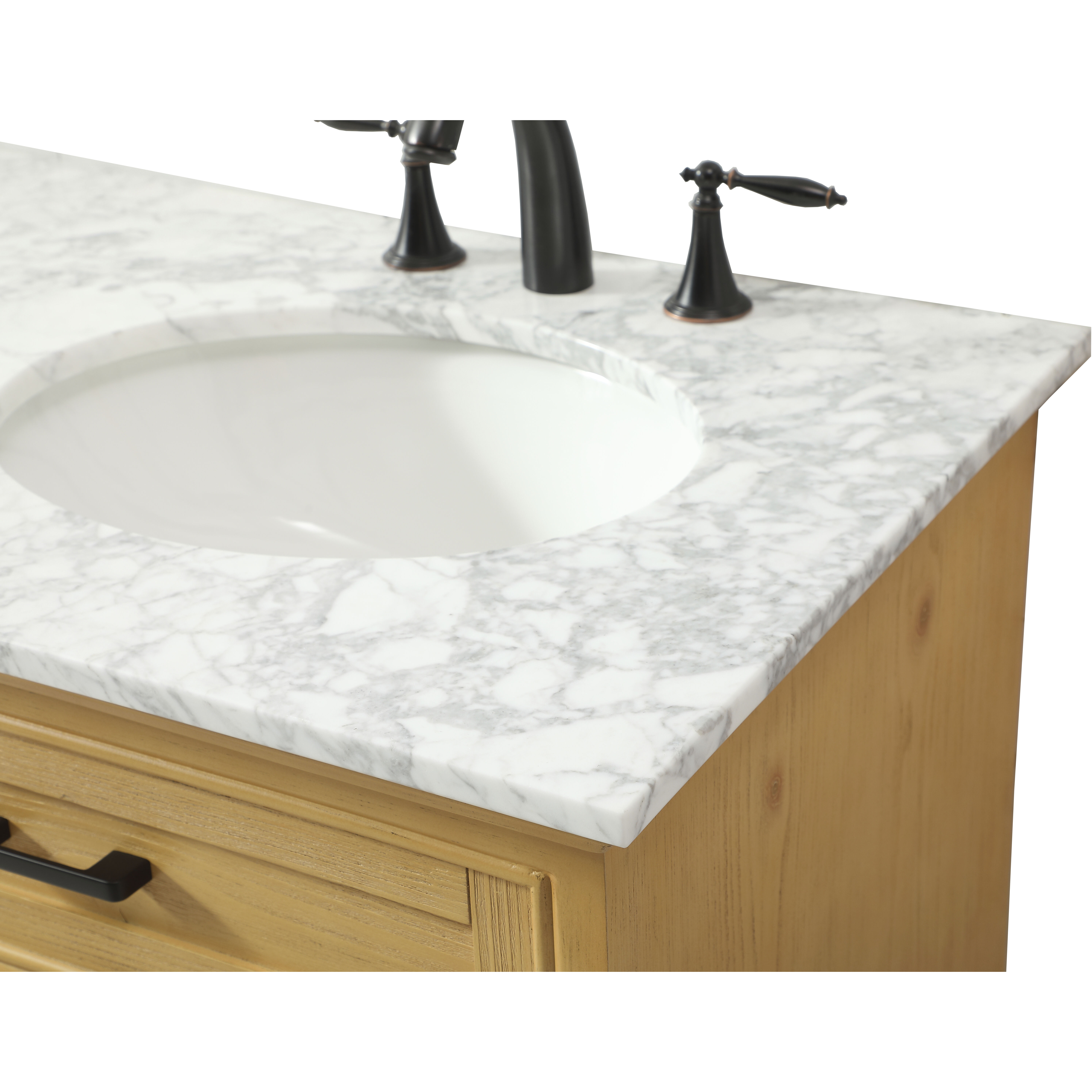 Americana 60 X 22 X 35 inch Natural Wood Vanity Sink Set