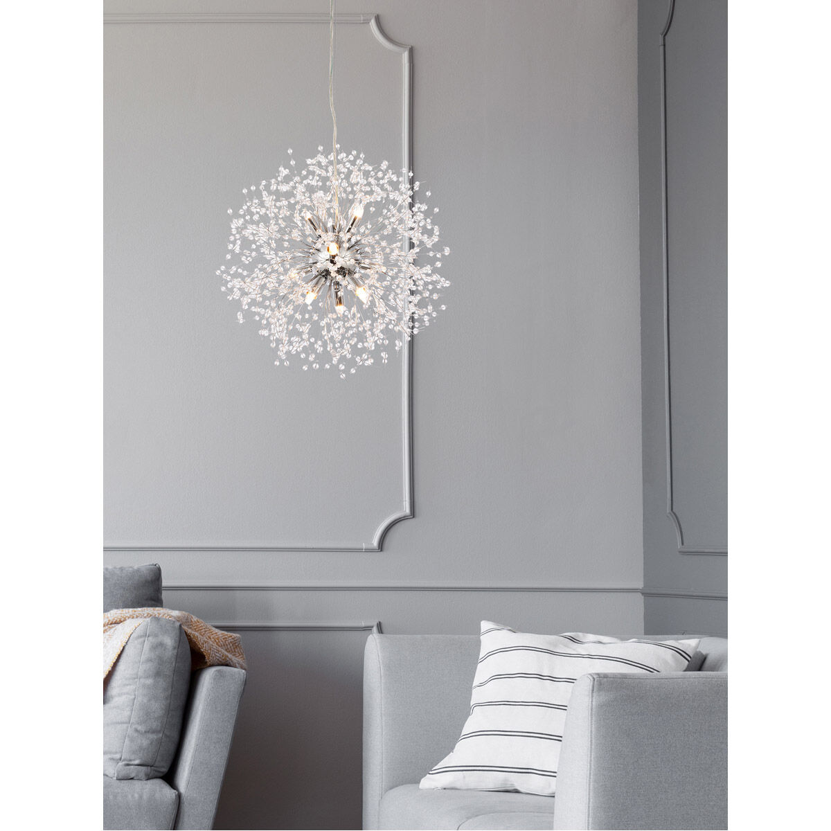 Solace 9 Light 18 inch Chrome Pendant Ceiling Light