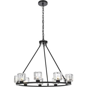 Cadence 9 Light 32 inch Black Chandelier Ceiling Light