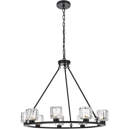 Cadence 9 Light 32 inch Black Chandelier Ceiling Light