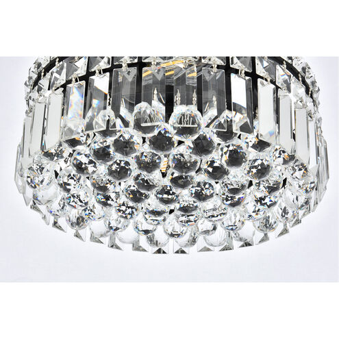 Maxime 4 Light 12 inch Black and Clear Flush Mount Ceiling Light