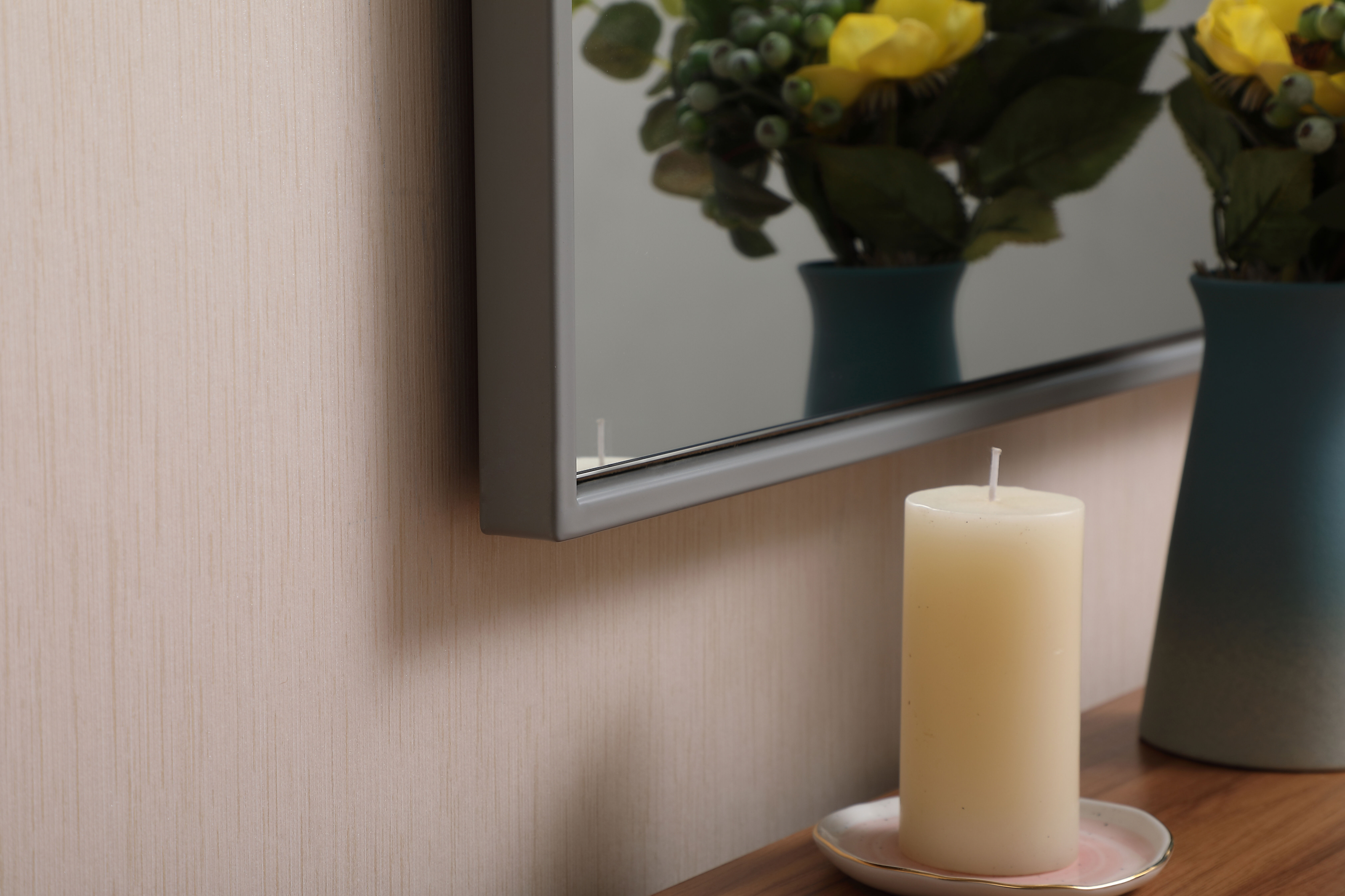 Eternity 36 X 27 inch Grey Wall Mirror in Gray